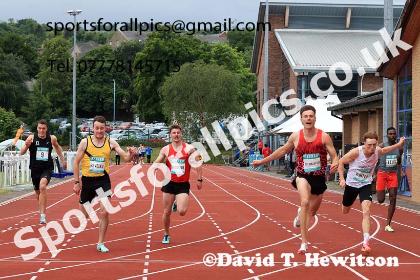 Decathlon 100 metres, 2024 EAP International Combined events, Hewcham, Northumberland.  Photo: David T. Hewitson/Sports for All Pics